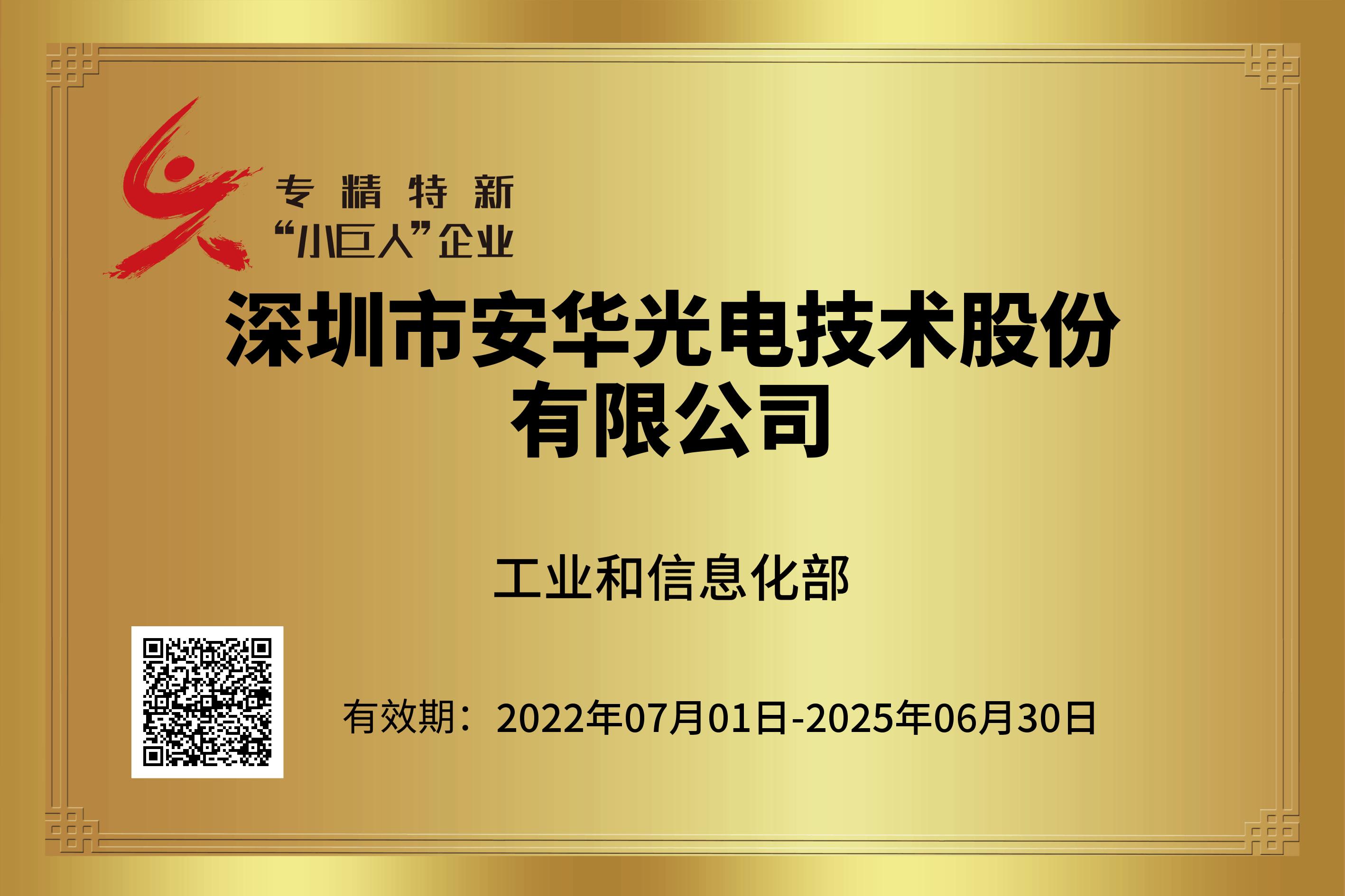 國(guó)家級(jí)專(zhuān)精特新小巨人